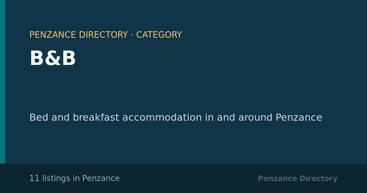 B&B in Penzance — 11 local listings