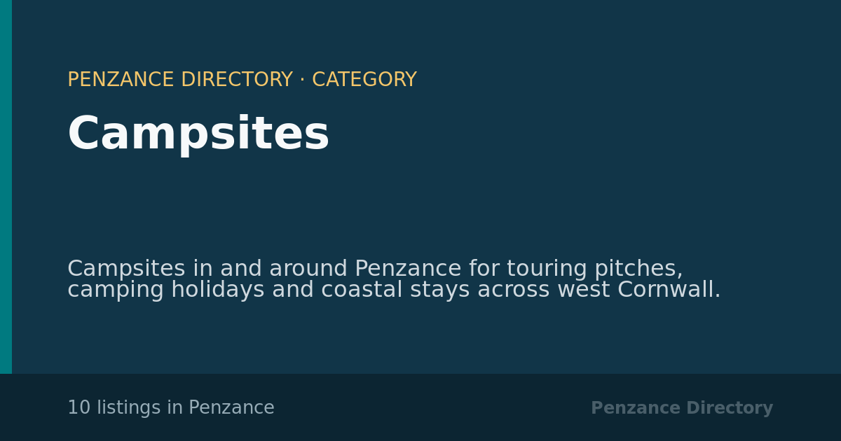 Campsites in Penzance — 10 local listings