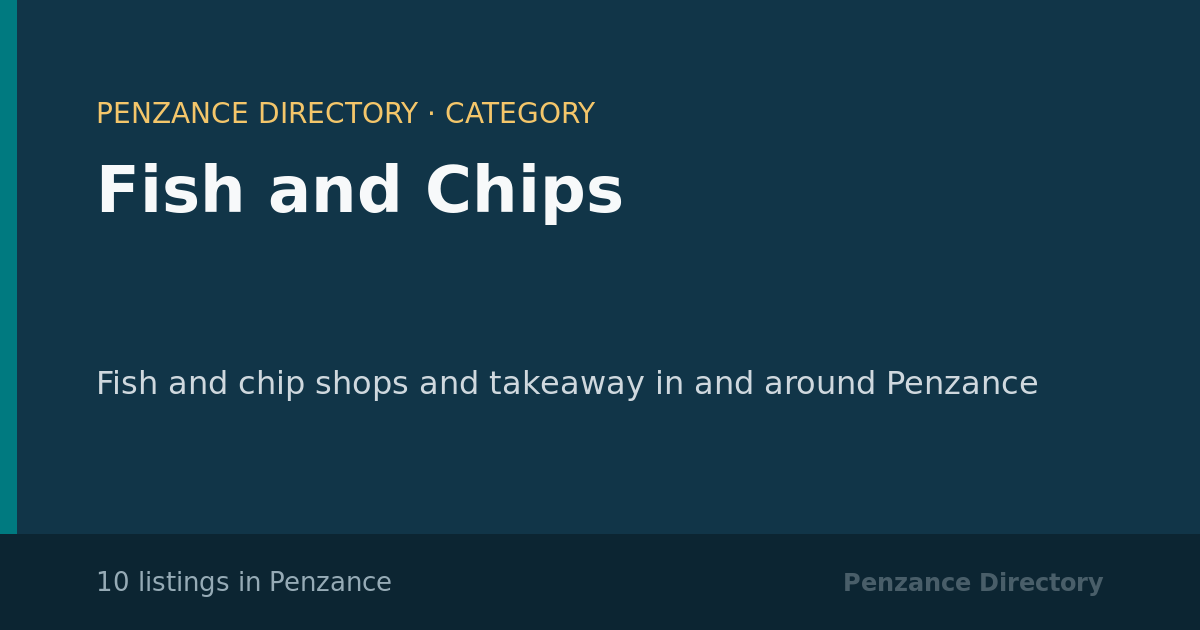 Fish and Chips in Penzance — 10 local listings