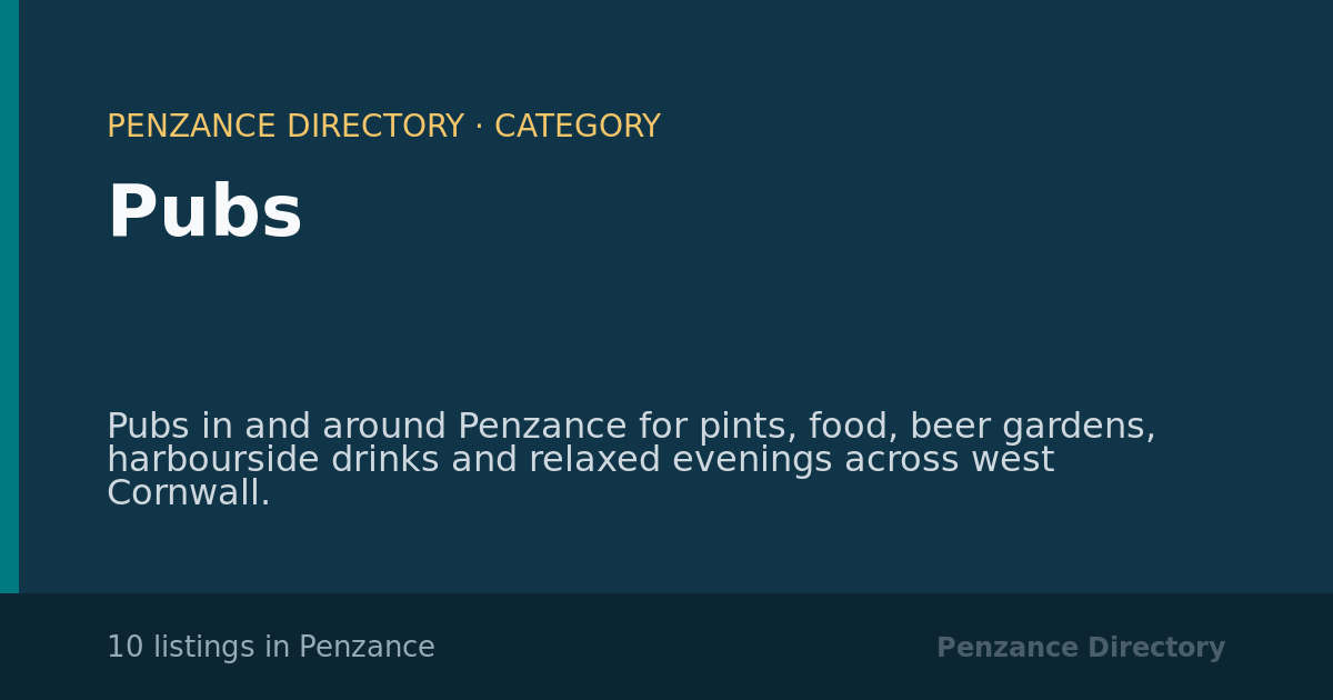 Pubs in Penzance — 10 local listings
