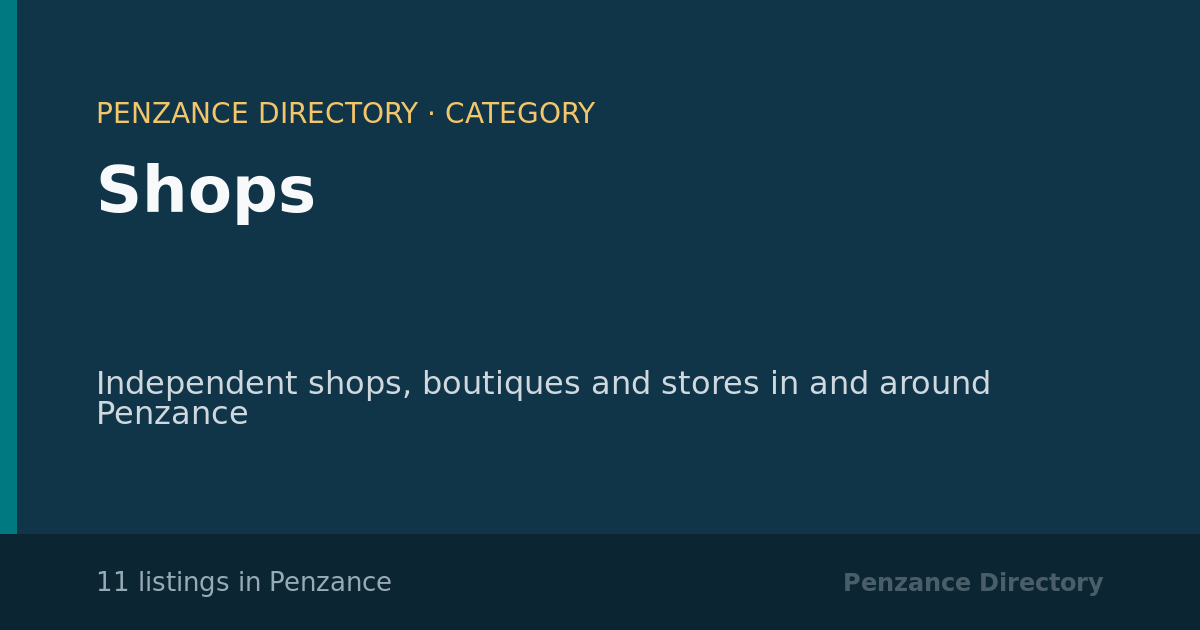 Shops in Penzance — 11 local listings