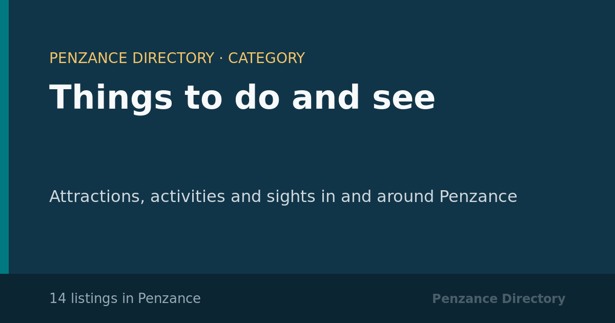 Things to do and see in Penzance — 14 local listings